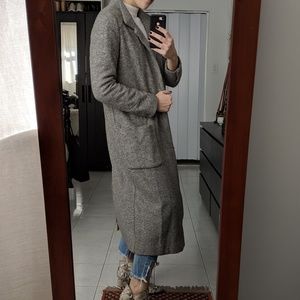 Zara gray wool blend coat